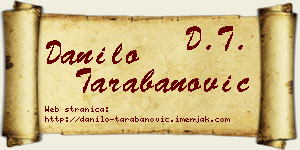 Danilo Tarabanović vizit kartica